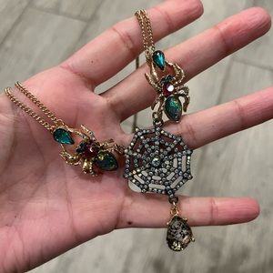 Betsey Johnson Spider Web Necklace
